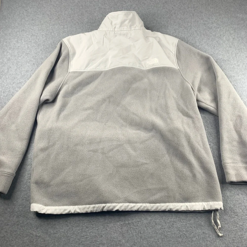 The North Face Fleece Pullover Mens XL Grey Polartec Quarter Zip Circular Design